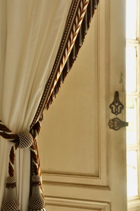 Luxury curtains in an elegant modern interior